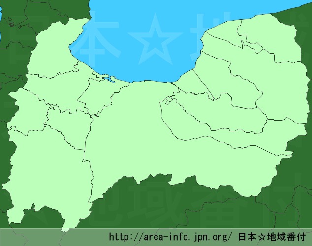 富山県の地図