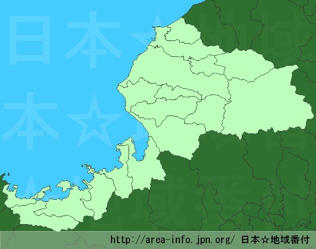 福井県の地図