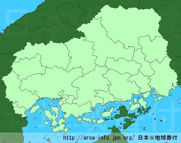 広島県の地図