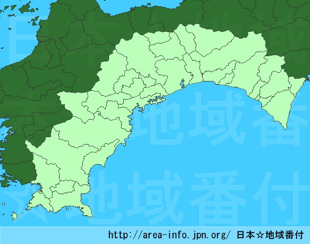高知県の地図